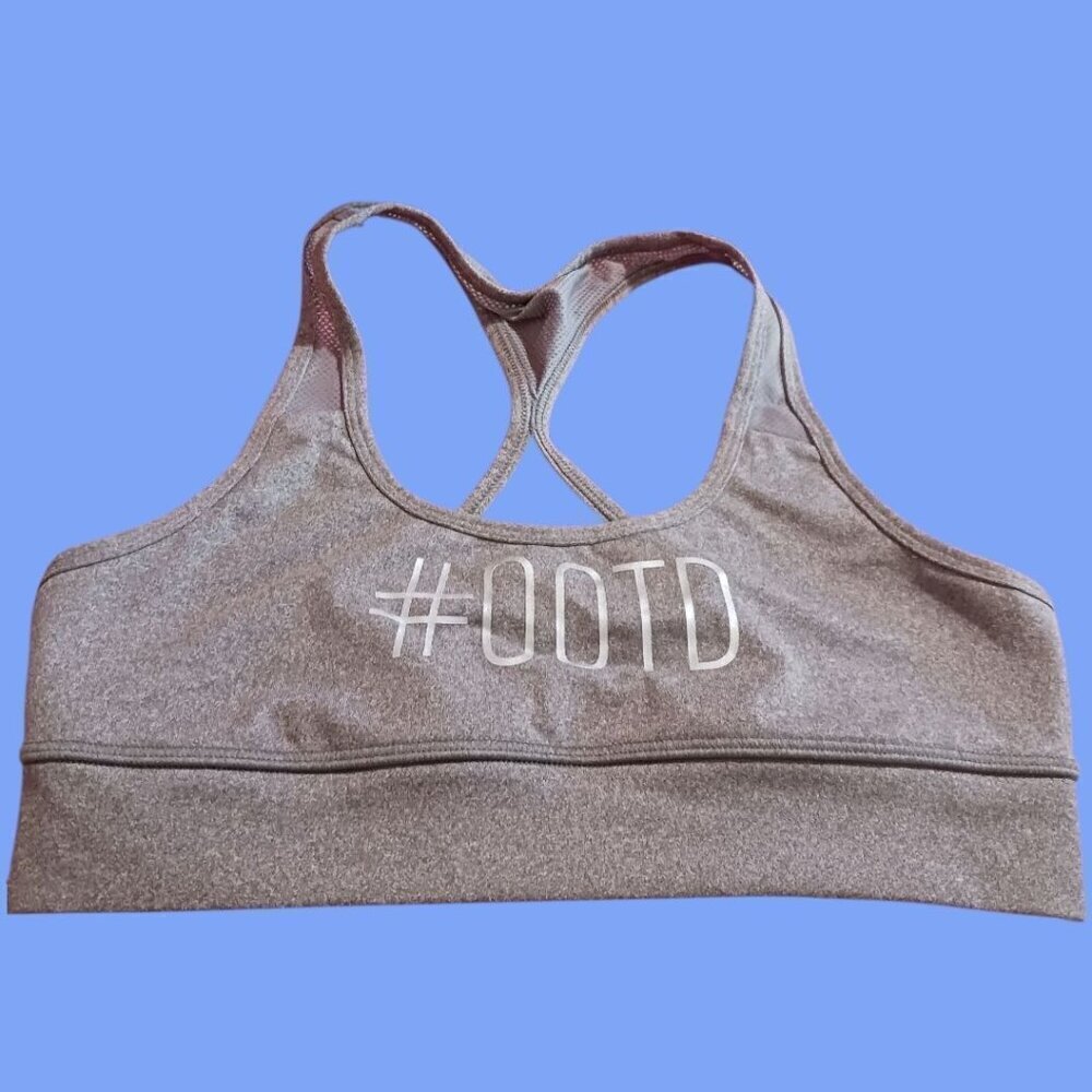 GH Sport Womens Racerback Sports Bra Black & Gray set of 2 - Picture 4 of 16